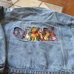 Vintage The Disney Store Denim Jacket Embroidered Winnie The Pooh S Fall Must